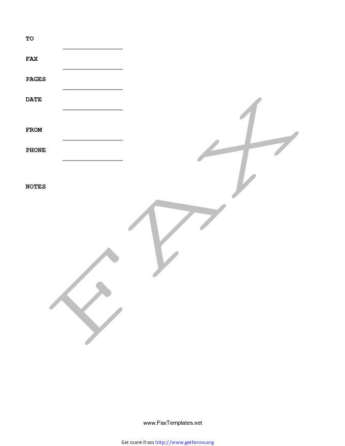 Personal Fax Cover Sheet 1