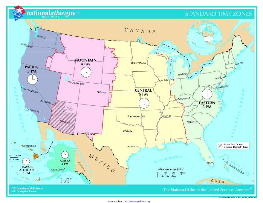 Us Time Zone Map Free U S Time Zone Maps With Cities And States Louis Frazier