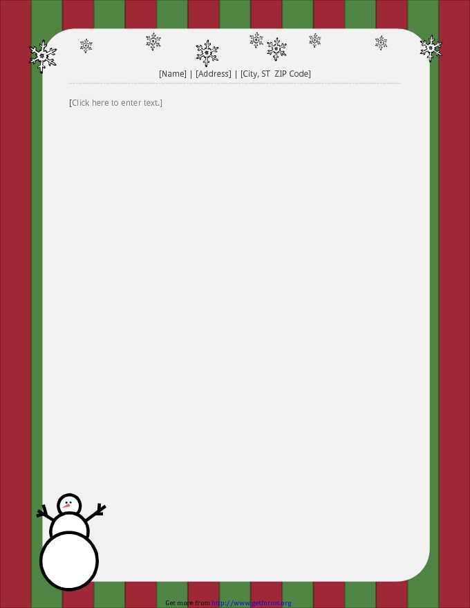 free christmas letterhead templates for microsoft word