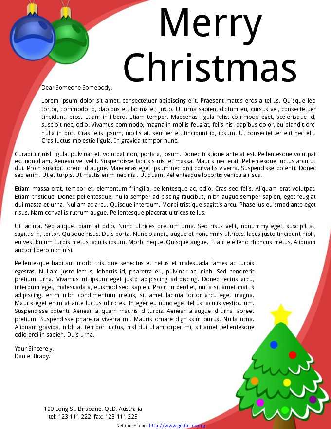 Holiday Letterhead Template 3 download Letterhead Template for free