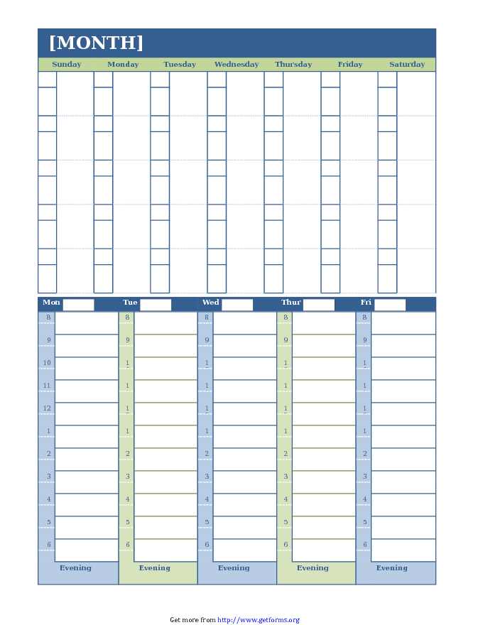 Daily Planner Template 1 download Calendar Template for free PDF or Word