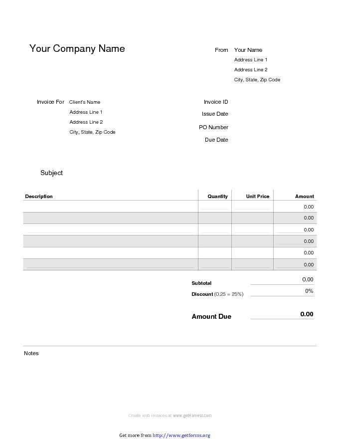 Auto Insurance Standard Invoice download Invoice Template for free